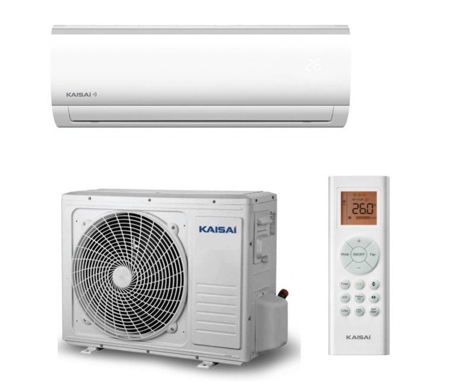 KAISAI oro kondicionierius- vidaus WALL UNIT 2.6KW/ 2.9KW R32 FLY ir lauko UNIT 2.6KW/ 2.9KW R32 ONE